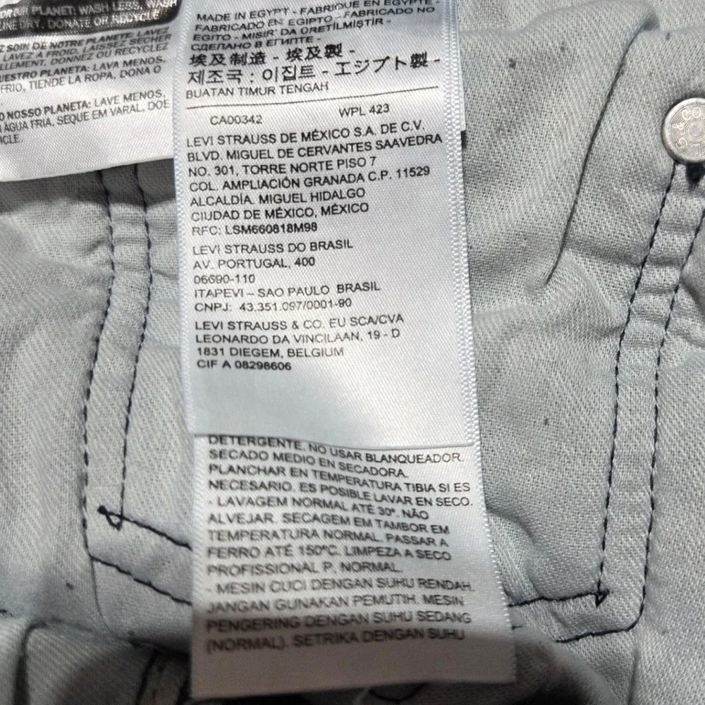 Levi's 514 Straight Fit Jeans Mens 34x32 Dark Blue Denim Pants